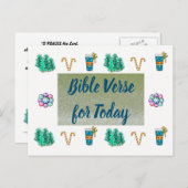 今日のクリスマス聖書の聖句フェイクグリッターはがき シーズンポストカード (正面/裏面)