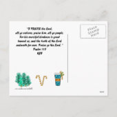 今日のクリスマス聖書の聖句フェイクグリッターはがき シーズンポストカード (裏面)