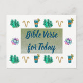 今日のクリスマス聖書の聖句フェイクグリッターはがき シーズンポストカード (正面)