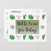 今日のクリスマス聖書の聖句フェイクグリッターはがき シーズンポストカード (正面/裏面)