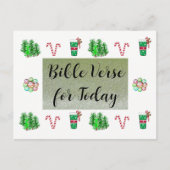 今日のクリスマス聖書の聖句フェイクグリッターはがき シーズンポストカード (正面)