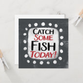 今日のグリーティングカードで魚を釣る カード (正面/裏面インサイチュ)