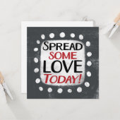 今日のグリーティングカードに愛を広げる カード (正面/裏面インサイチュ)