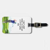 今日のゴルフはパー感じの下で働けない ラゲッジタグ (正面横)