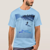 今日のスキー、仕事、明日のシャツ Tシャツ (正面)