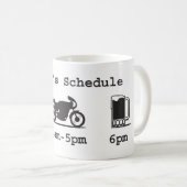 今日のスケジュールのマグ-コーヒー、2wheels、及びビール コーヒーマグカップ (正面右)