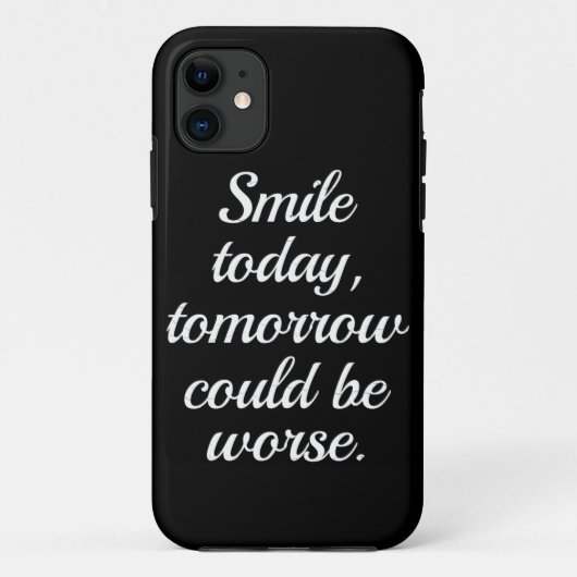 今日のスマイルは明日はもっと悪くなるかもしれない。 Case-Mate iPhoneケース (裏面)