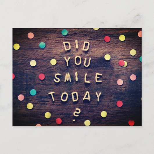 今日のスマイル笑顔はがき ポストカード (正面)