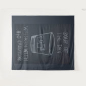 今日のスープ、ウイスキーとH20クルトン タペストリー (正面(横))