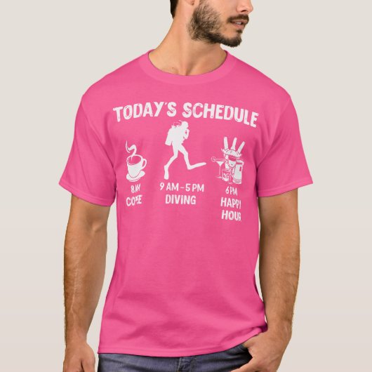 今日のダイビングのスケジュール Tシャツ (正面)