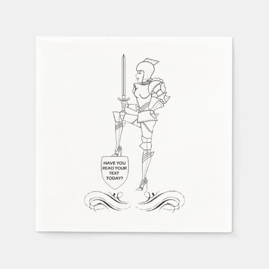 「今日のテキストは読ある？」 スタンダードカクテルナプキン (正面)