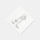 「今日のテキストは読ある？」 スタンダードカクテルナプキン (角)