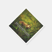 今日のナプキンでグラウンドホッグを抱き締める スタンダードカクテルナプキン (角)