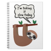 今日のナマケモノはゆっくりおもしろいだ ノートブック (正面)