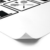 今日のバドミントン選手の予定 ポスター (角)