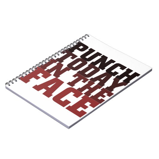 今日のパンチ顔やる気を起こさせることわざ ノートブック (左側)