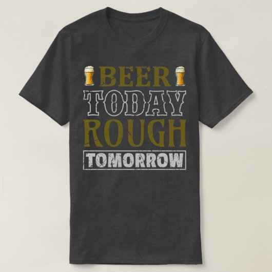 今日のビールは明日 Tシャツ (デザイン正面)