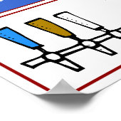 今日のビールサイン、追加または編集文字ポスター ポスター (角)