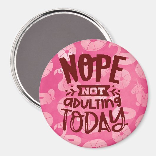 今日のピンクのプールの浮気を姦淫しない マグネット (正面/裏面)