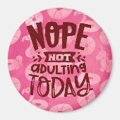 今日のピンクのプールの浮気を姦淫しない マグネット (正面)