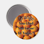 今日のファーマーズマーケットで来よいオレンジ マグネット (正面/裏面)