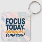 今日のフォーカス、明日の征服やる気を起こさせる" キーホルダー (裏面)