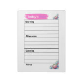 今日のプランはピンクアジサイのページ ノートパッド (回転)