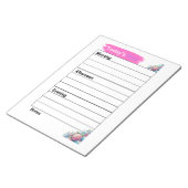 今日のプランはピンクアジサイのページ ノートパッド (アングル)