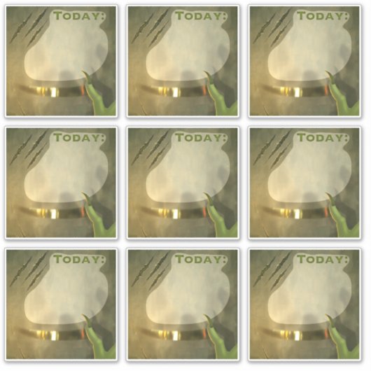 今日のプランナーステッカースクラップブックヴィンテージグリーン シール (正面)