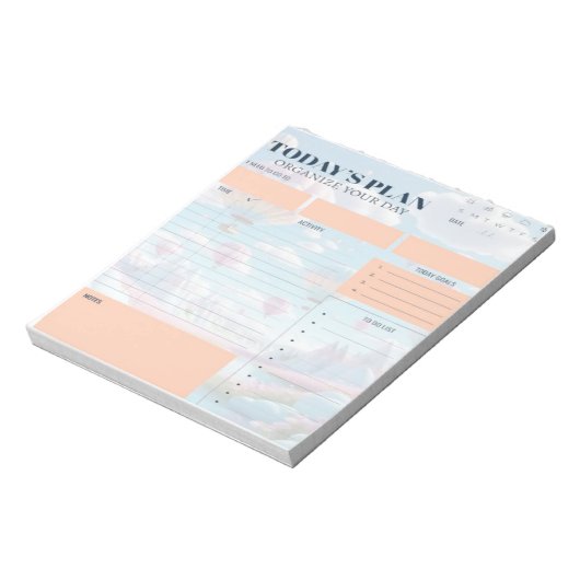 今日のプランナー- シンプルDaily Organiz ノートパッド (回転)