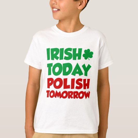 今日のポーランド語(アイルランド) Tシャツ (正面)
