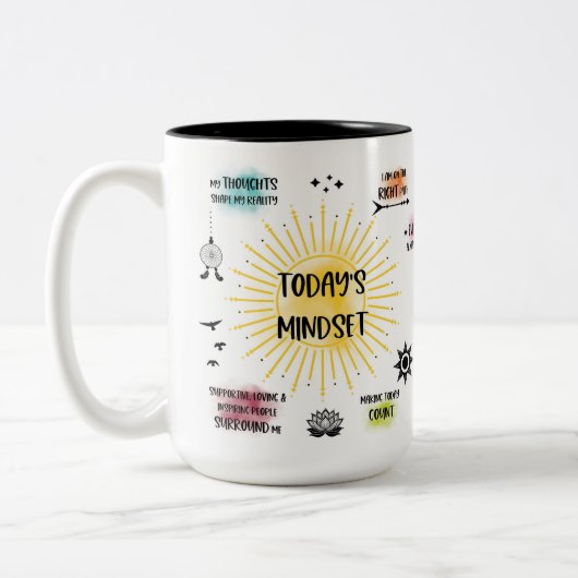 今日のマインドセ感動的ット ツートーンマグカップ (左)
