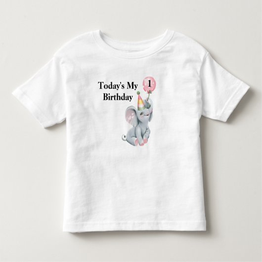 今日のマイ誕生日カスタムトドラーTシャツ トドラーTシャツ (正面)