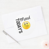 今日のムードがムッとする感情 ラウンドシール (封筒)