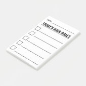 今日のメインゴールチェックリスト白いポストイットノート ポストイット (アングル)