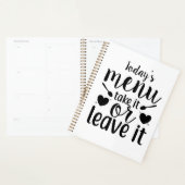 今日のメニューで取る離れ プランナー手帳 (ディスプレー)