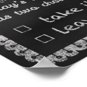 今日のメニューキッチンシャルボードアートプリントチョーク ポスター (角)