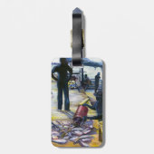 今日のメニュー、ハーバーアイランド、バハマの荷物タグ ラゲッジタグ (裏面縦)