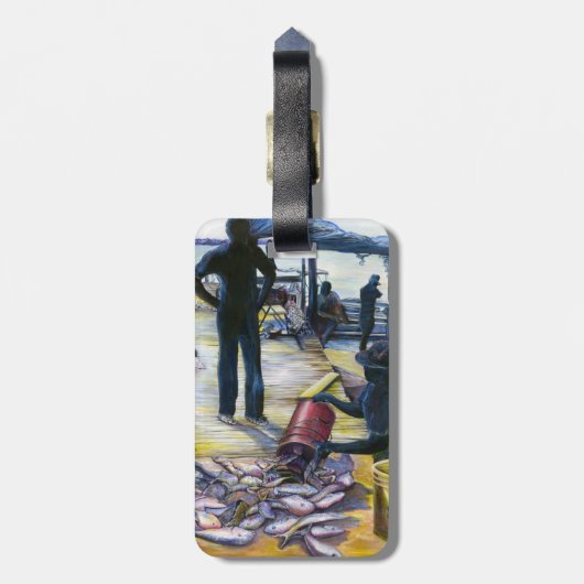 今日のメニュー、ハーバーアイランド、バハマの荷物タグ ラゲッジタグ (裏面縦)