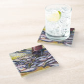 今日のメニュー、ハーバーアイランド、バハマ ガラスコースター (アングル)