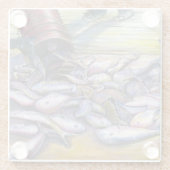 今日のメニュー、ハーバーアイランド、バハマ ガラスコースター (裏面)