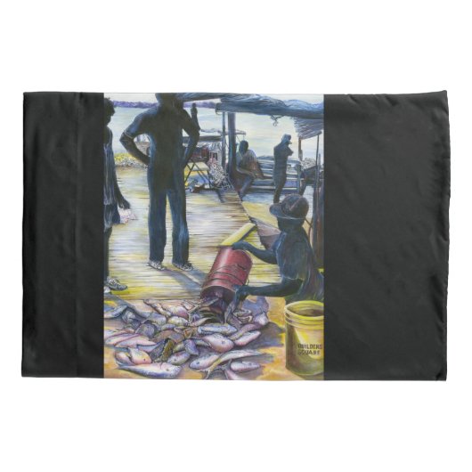 今日のメニュー,バハマのハーバーアイランド 枕カバー (裏面)