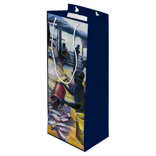 今日のメニュー、バハマの港湾島 ワインギフトバッグ (裏面アングル)