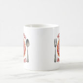 今日のメニュー:食べItまたはStarve - おもしろい Pink Donut コーヒーマグカップ (中央)