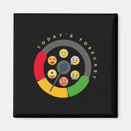 今日のメンタルヘルス予測ムードメーター マグネット (正面)