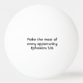 今日のライブ良いやる気を起こさせる聖なる書物、 経典エペソ 卓球ボール (裏面)