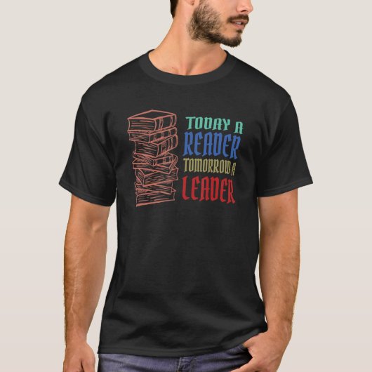 今日のリーダー明日のリーダーは国家読A B Tシャツ (正面)