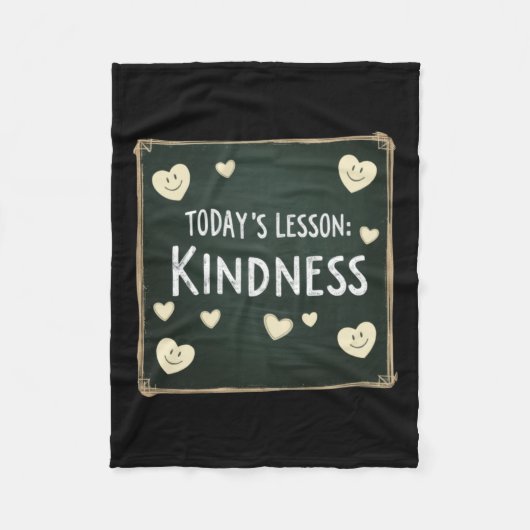 今日のレッスンで優しさを選ぶ フリースブランケット (正面)