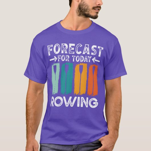 今日のローフィング予報 ローイング スポーツ カヤック フ Tシャツ (正面)