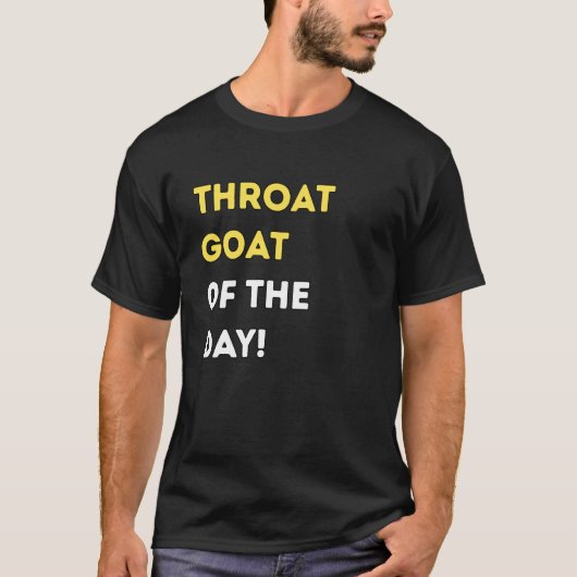 今日の一番ののど自慢ヤギ - ユニークな面白グッズ Tシャツ (正面)